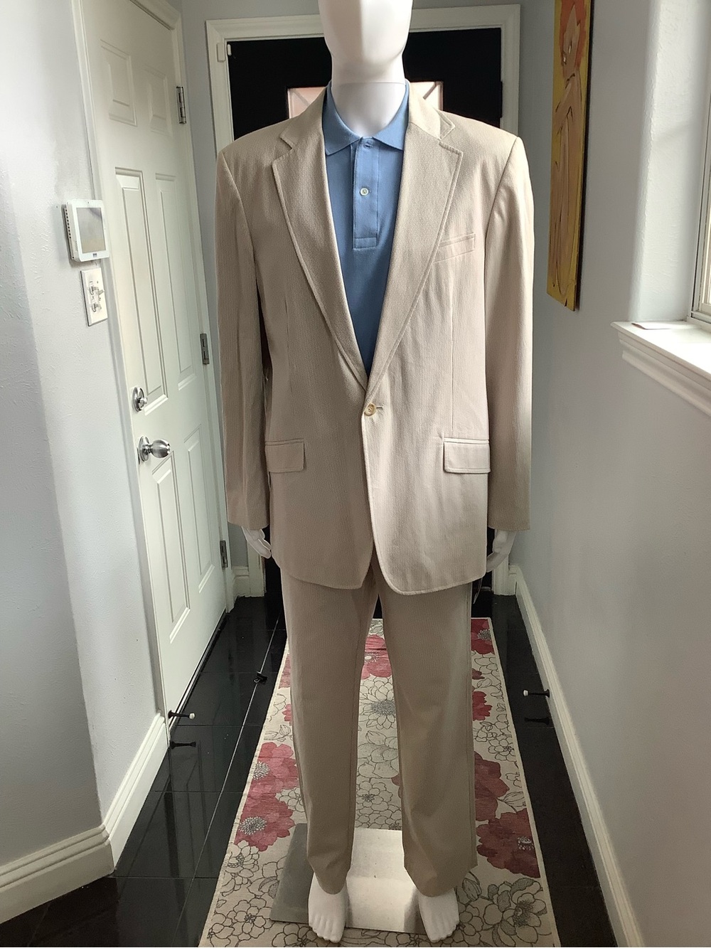 Kenneth Cole Reaction Beige Two-Piece Mens Suit